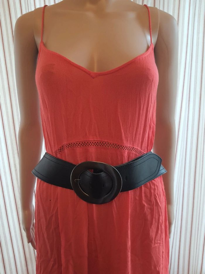 Jolie Ceinture noire cuir 1906 by Blue Star 100cm - photo numéro 2