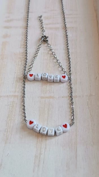 Jolie parure bracelet/ collier
