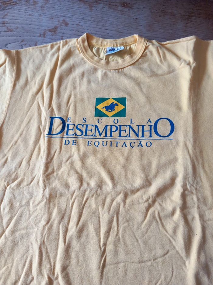 Tee-shirt jaune coton 12ans Équitation - photo numéro 2