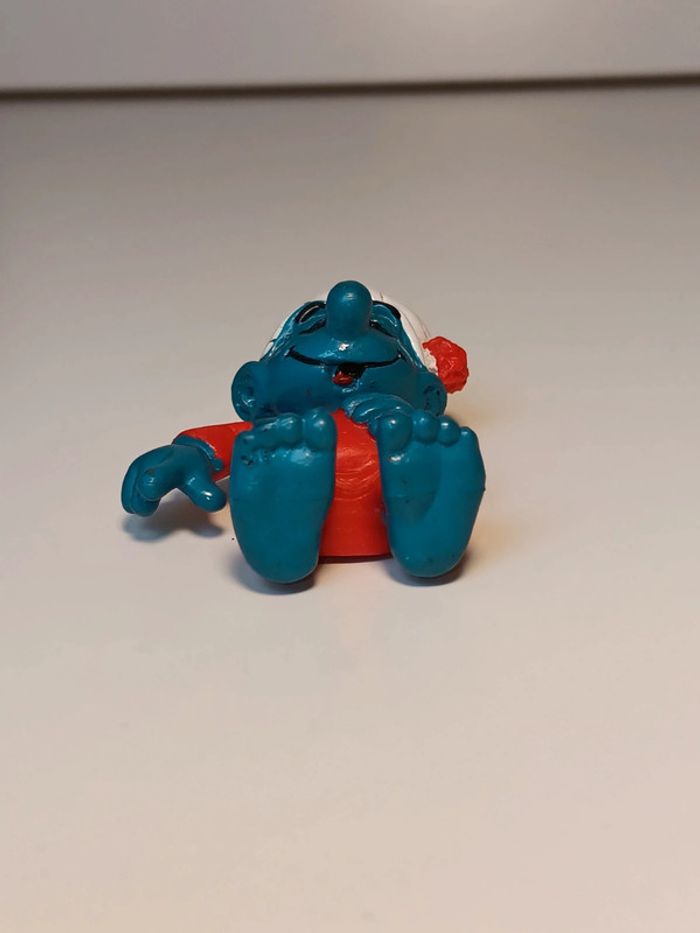 Figurine vintage 1982 Schtroumpf dormeur schleich peyo W.germany - photo numéro 5