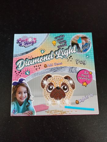 Lampe veilleuse Chien diamants