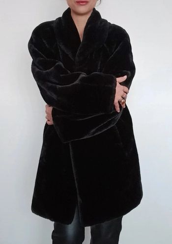 Superbe manteau fourrure noire vintage