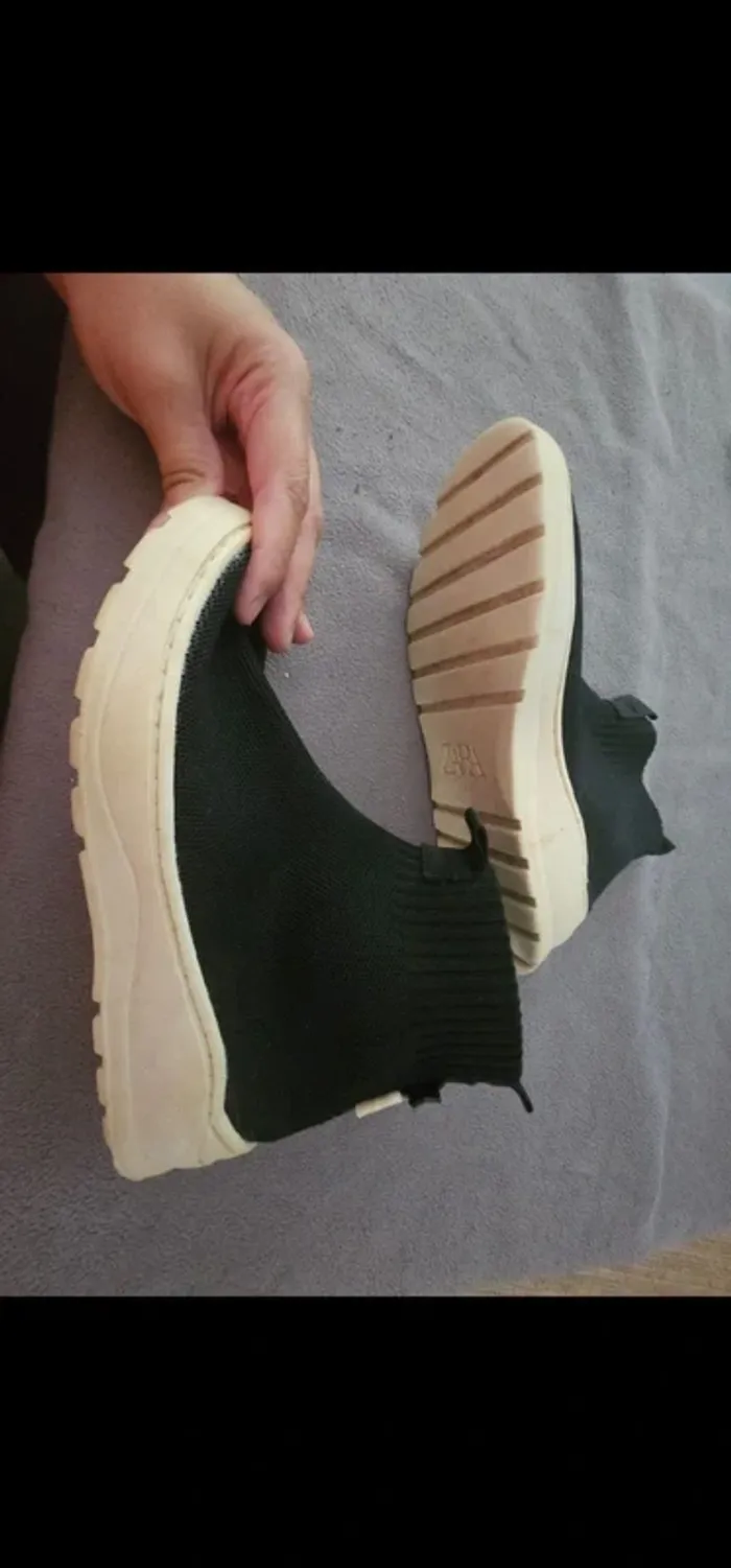 Bottine noir style chaussette taille 34 - photo numéro 10