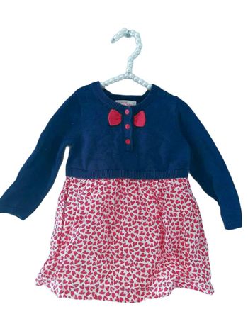 9 mois bébé fille robe bi matière dpam du pareil au même