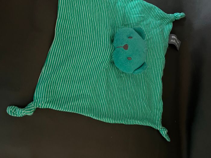 Doudou orchestra ours plat vert 4 noeuds - photo numéro 4