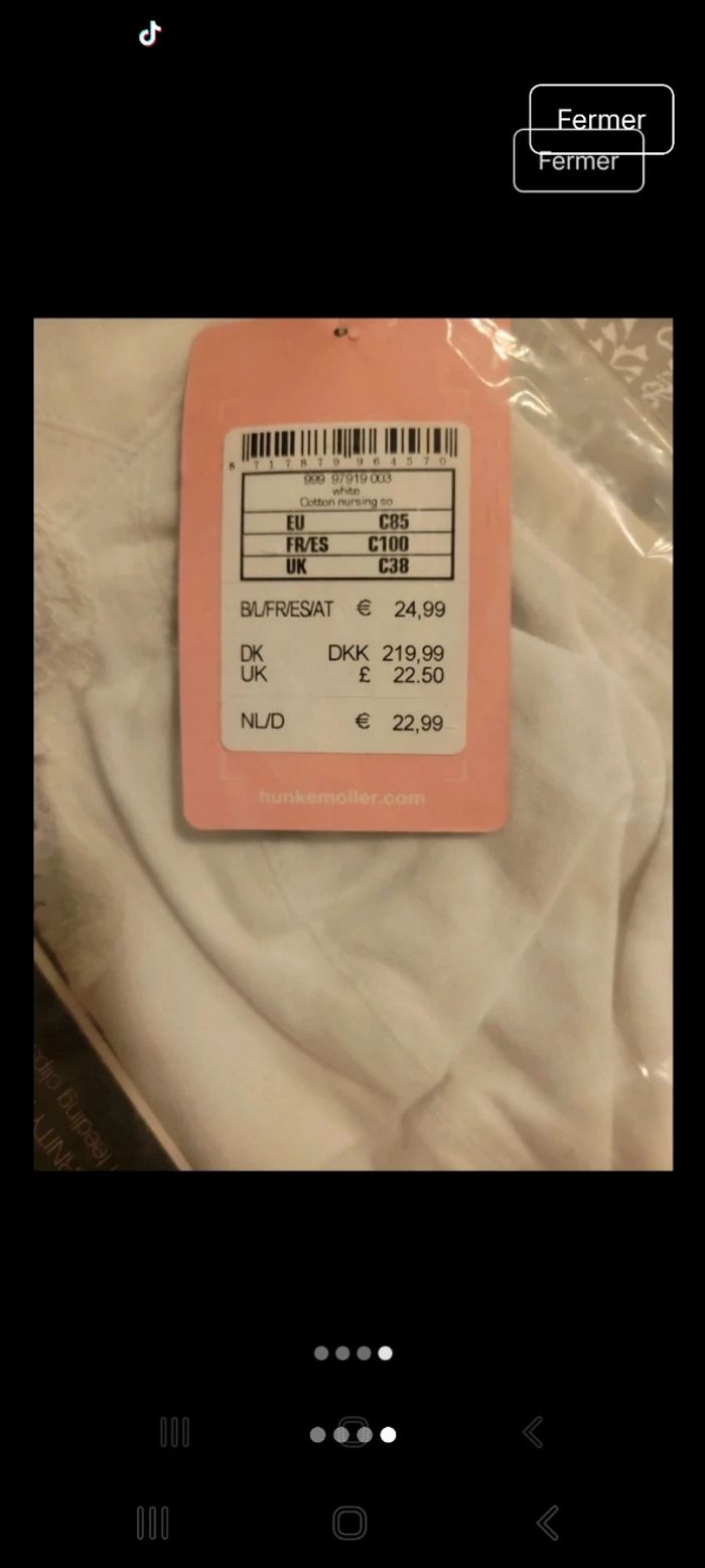 Soutien gorge de  grosssese et d'allaitement avec clips - photo numéro 4