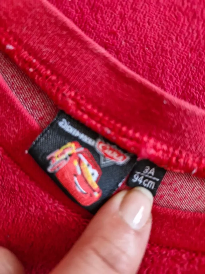 Haut de pyjama garço2 ans Cars Disney rouge Voiture Lightning McQueen - photo numéro 3