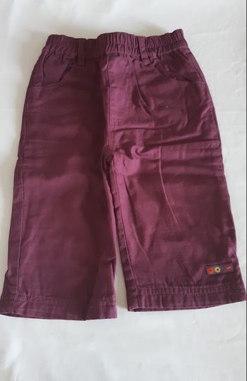 Pantalon prune Essentiel U 12 mois, pattes d'éléphant