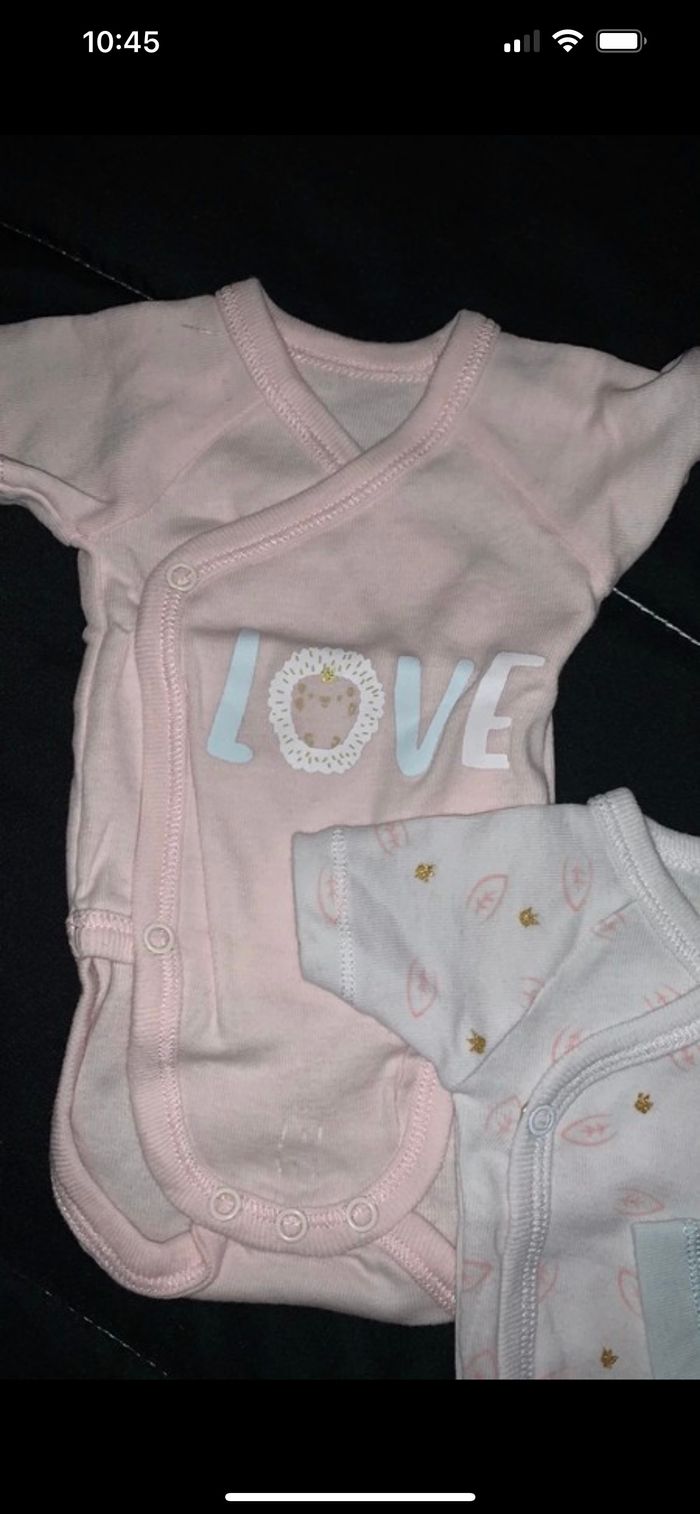 Lot de 3 bodies manche courte taille Naissance - photo numéro 4
