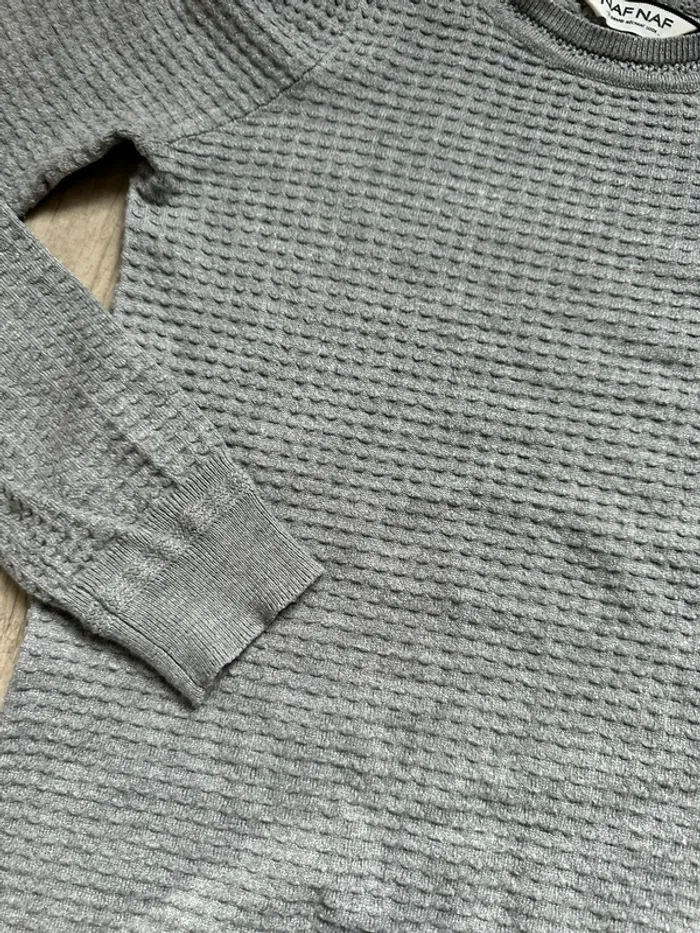 Pull gris nafnaf xs - photo numéro 3