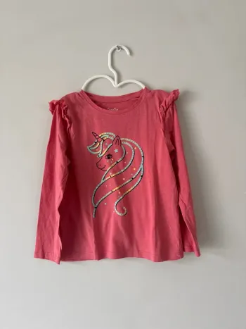 👚T-shirt manche longue - fille - 6 ans - 116 cm- caprice de fille- très bon état- 100% coton
