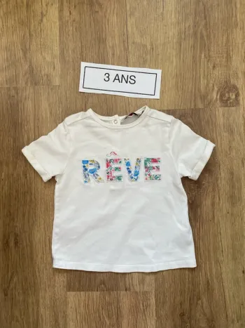T-shirt manches courtes trois ans, liberty, rêve
