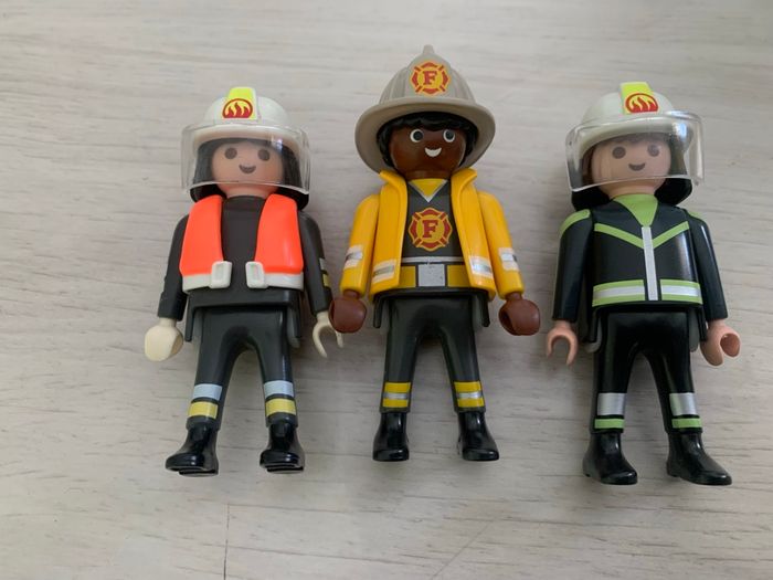 Lot de 3 pompiers Playmobil