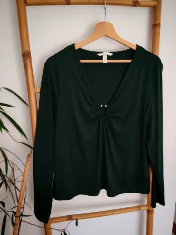 Manches longues satinée verte 42