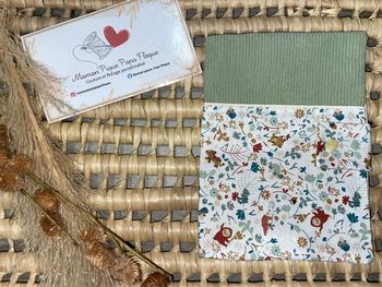 Protège carnet de santé fait main en velours et tissu à motifs 😍