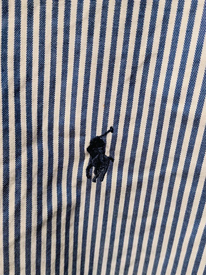 Chemise Ralph Lauren rayée bleu marine & blanc – Classic Fit – Vintage Y2K - photo numéro 6