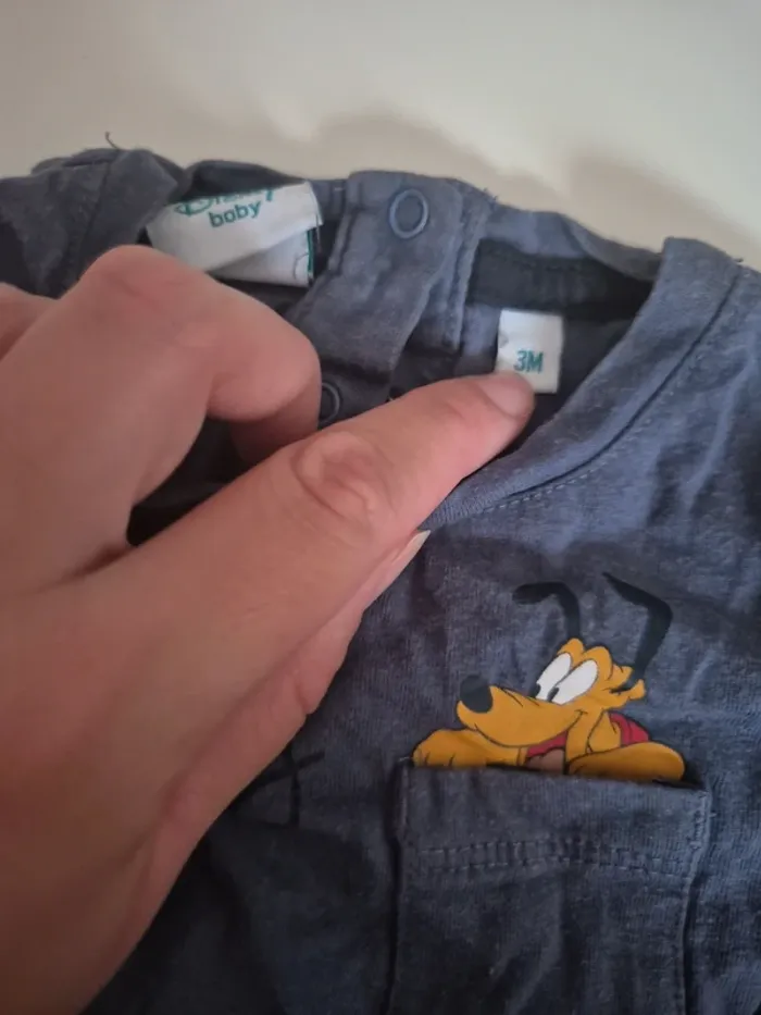 T-shirt à manches longues mickey 3 mois - photo numéro 2