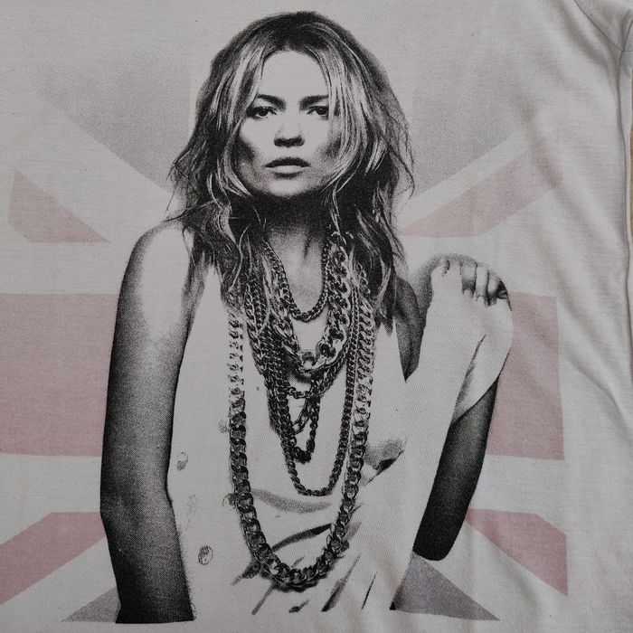 T-shirt fille 10 ans - Little Eleven - blanc imprimé Kate Moss - photo numéro 2