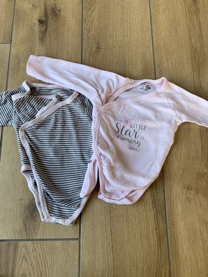 Lot de 2 bodies Boboli taille 12 mois - photo numéro 2