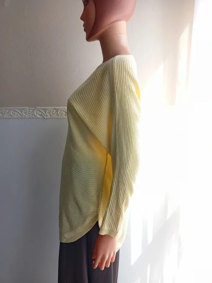 Pull côtelé jaune pâle Anna Karel M (38) - photo numéro 3