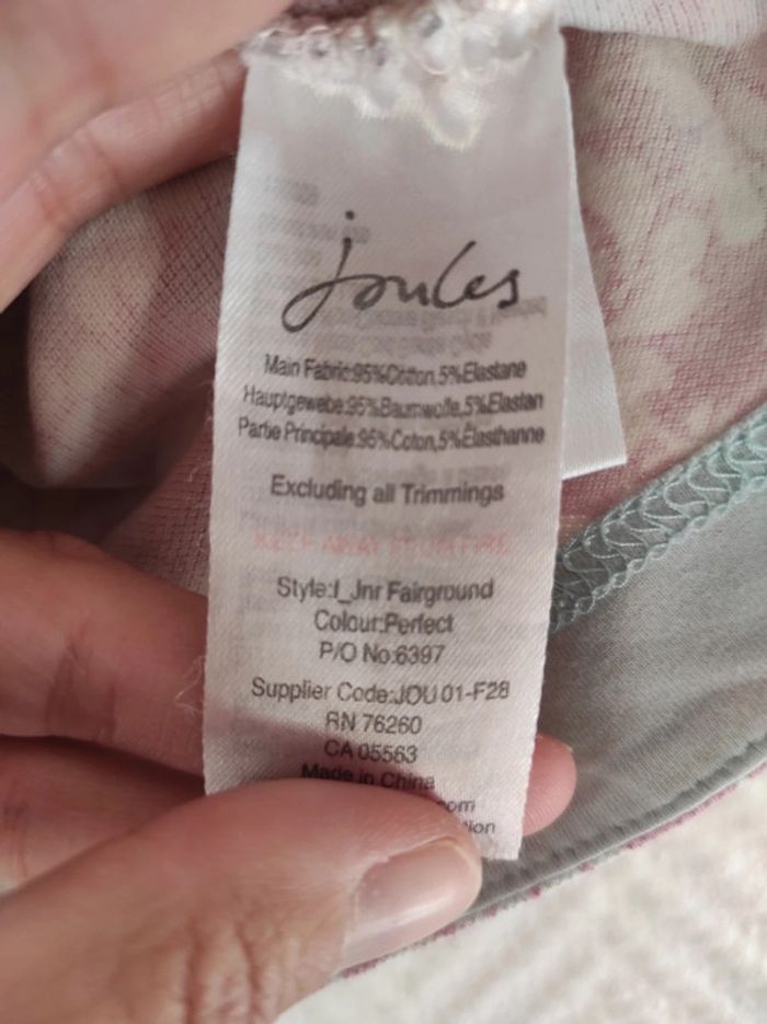 Polo joules rose et blanc 9/10 ans - photo numéro 14