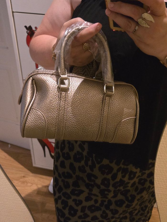 Mini sac bowling mordoré/bronze Paolo Bags neuf - photo numéro 6