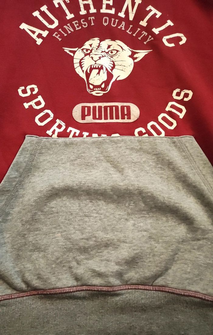 Sweat a capuche Vintage Puma Avec Poche Kangourou Taille XXL - photo numéro 4