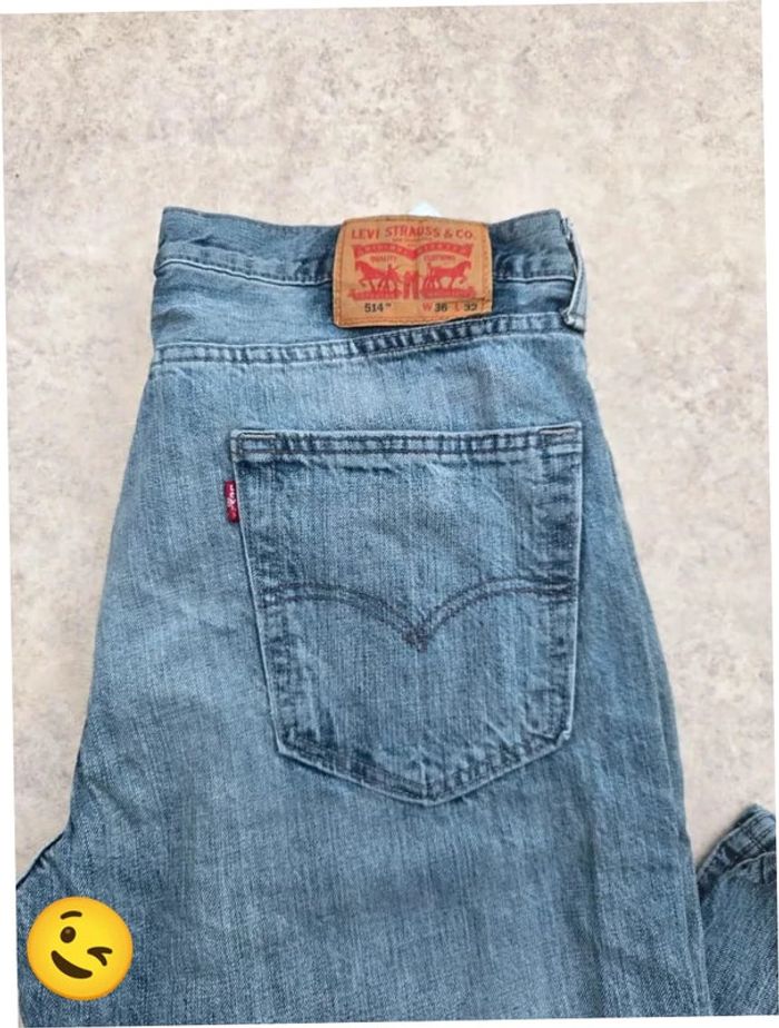 Jeans Levi's 514 W36 FR46 L32 coupe droite bleu Homme Men pan383b - photo numéro 2