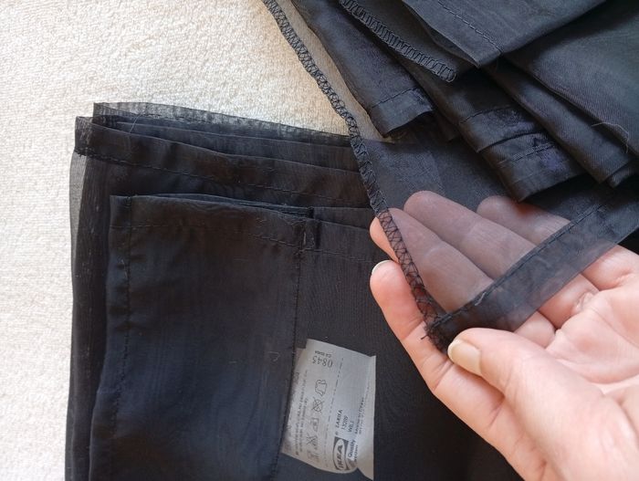 2 Rideaux Voilage noirs Ikea - photo numéro 8