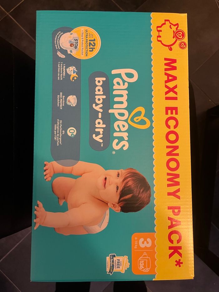 Couches Pampers taille 3 x2cartons - photo numéro 2