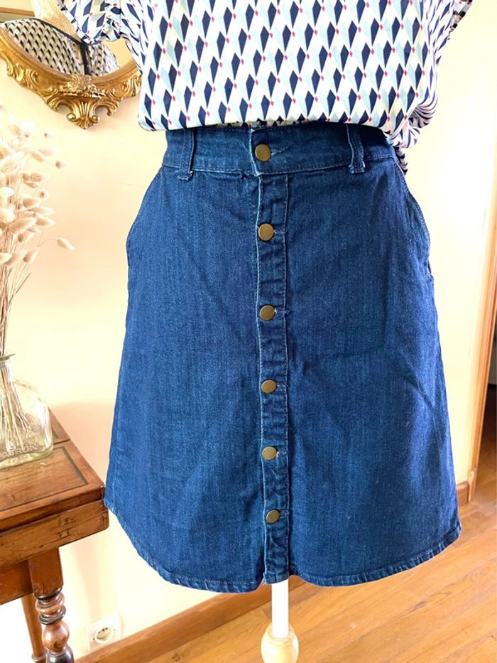Jupe en Jean Classique à boutonnage - photo numéro 2