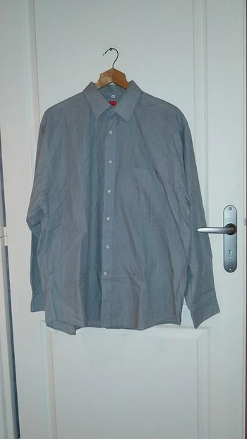 Chemise unie manches longues grise TEX