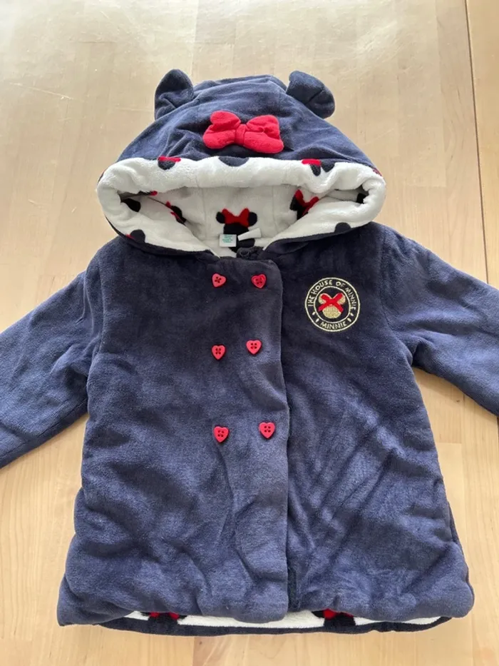 Très jolie veste polaire bleu marine 12 mois Disney baby