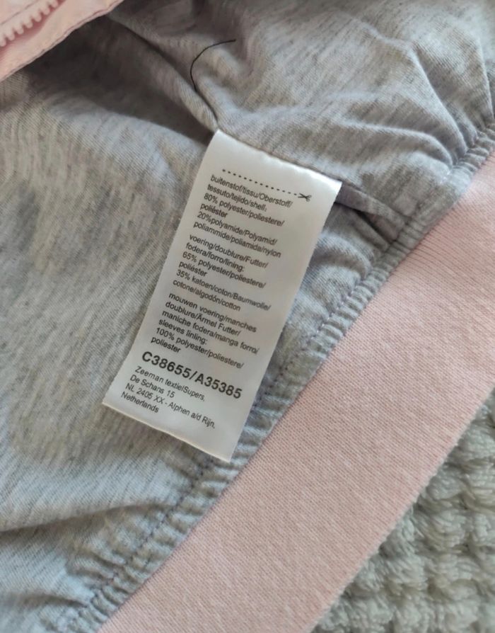 🎀 Jolie petite veste bombers rose poudré taille 74cm 9-12 mois - photo numéro 4