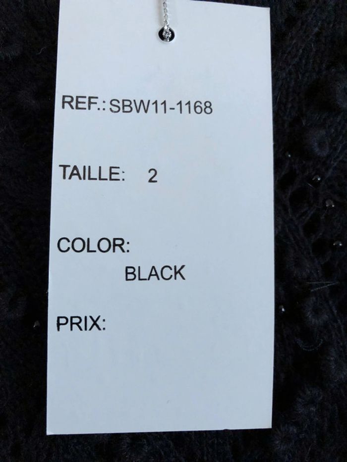 Pull/t-shirt manches courtes noir neuf avec étiquette - photo numéro 6