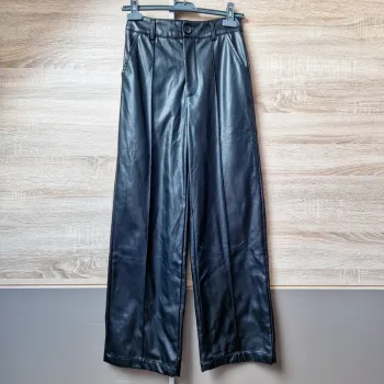 Pantalon large en simili
