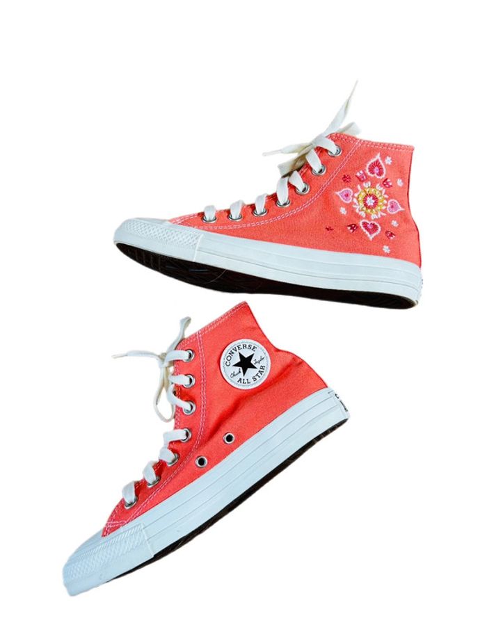 🧡🌿Converse Chuck Taylor All Star Floral embroidery summer édition🌿🌸 - photo numéro 3