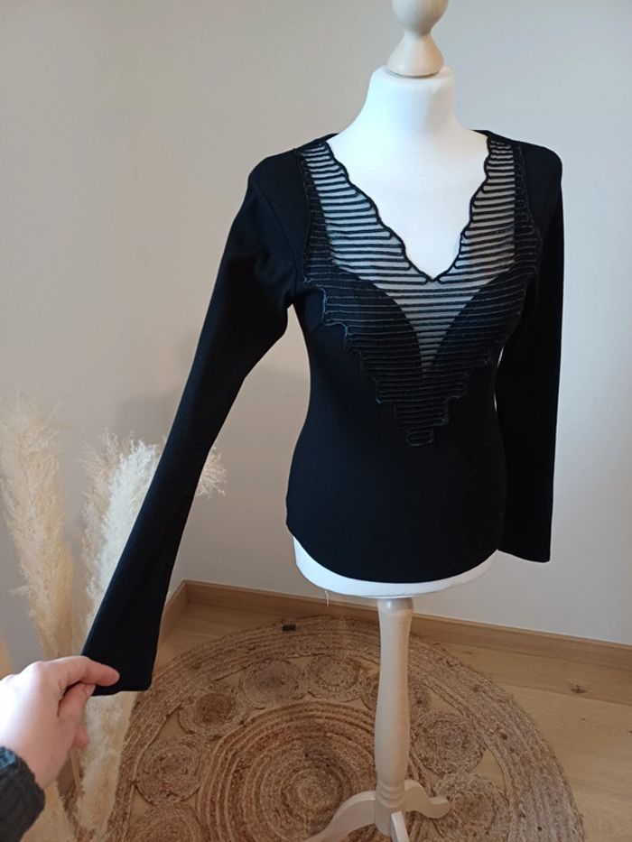 Blouse noire sexy Giorgia taille S 36 - photo numéro 5