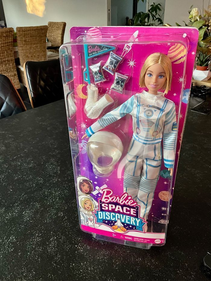 Poupée barbie astronaute, blonde, neuve, 30 % remise avec code