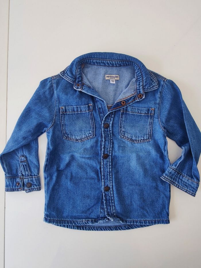 Chemise en jean manches longues garçon 4 ans