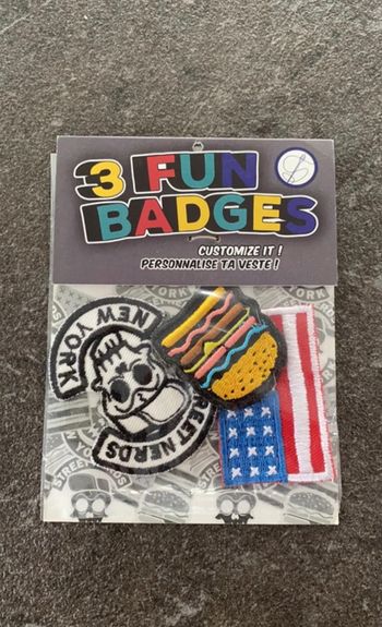 Lot 3 badges écussons réparation customisation