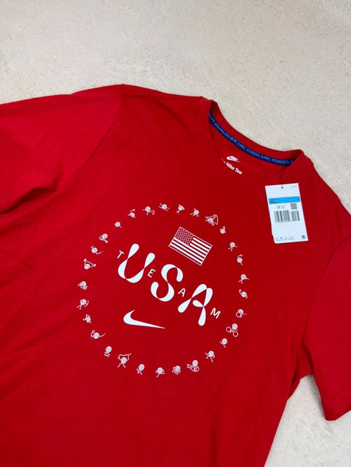 T-shirt Nike Team USA Jo 2024 Rouge Neuf Taille M - photo numéro 3