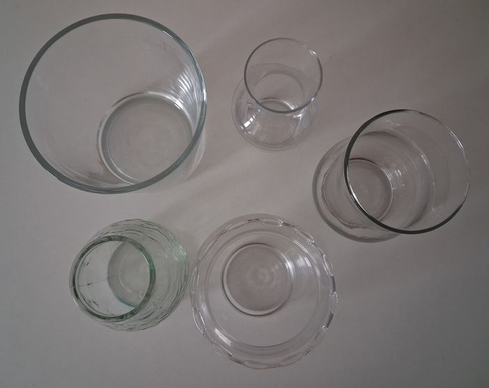Lot de cinq pots en verre transparent - photo numéro 4