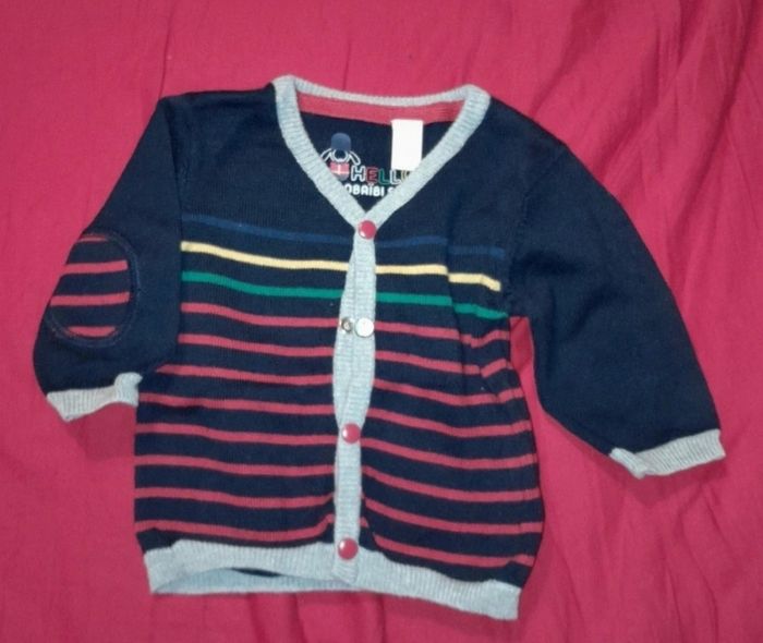 Gilet rayures 3 mois