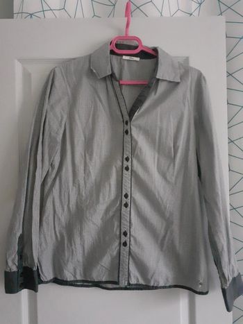 Chemisier femme gris à carreaux T42