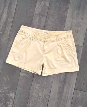 Short à revers jaune clair - Camaïeu