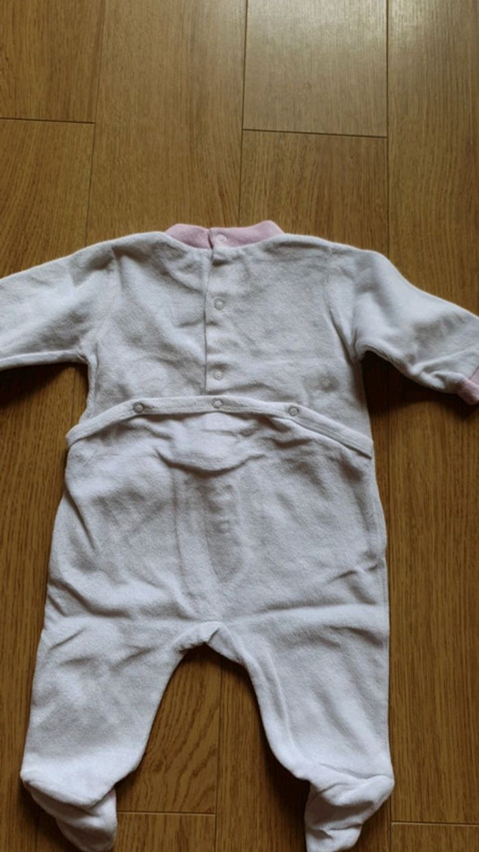 Pyjama pommette 3 mois brodé - photo numéro 2