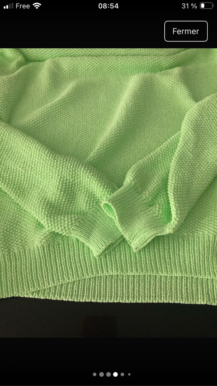 Pull vert pomme neuf - photo numéro 4