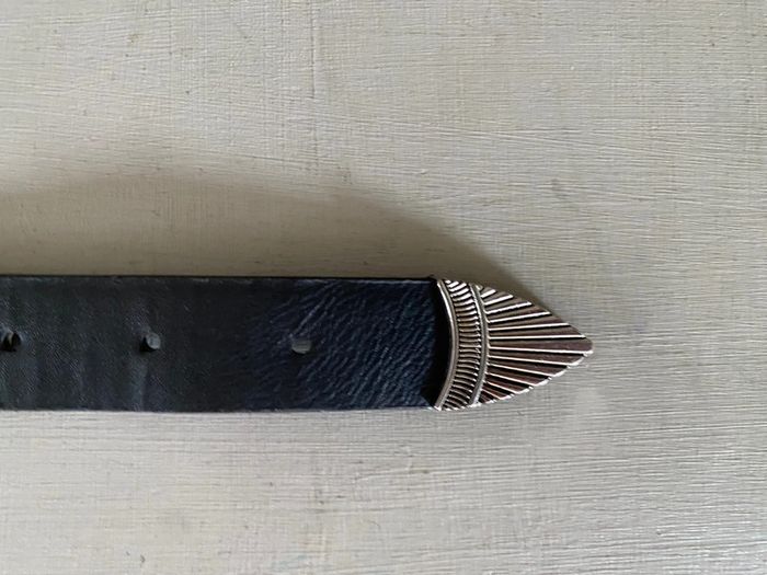 Ceinture femme double boucle noire et argentée - photo numéro 8