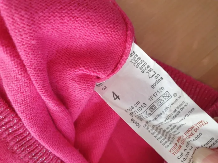 Gilet court boléro fille 4 ans rose fushia - photo numéro 2